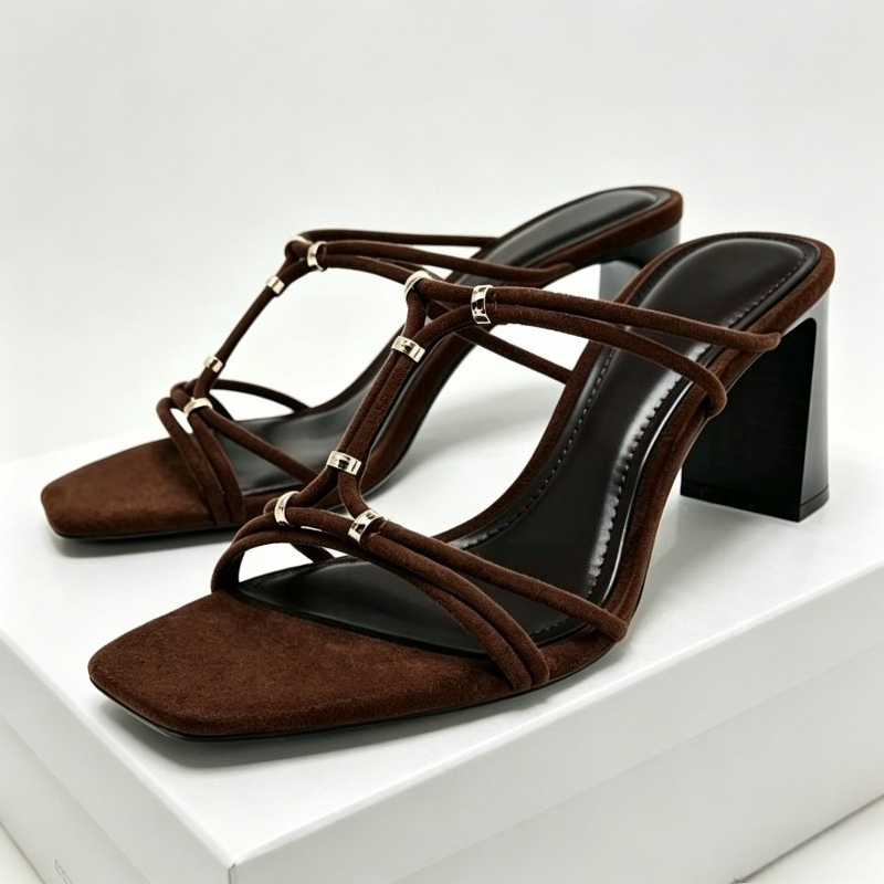 Sandal Strappy Heeled - Summer Heeled Sandals for Women Unique