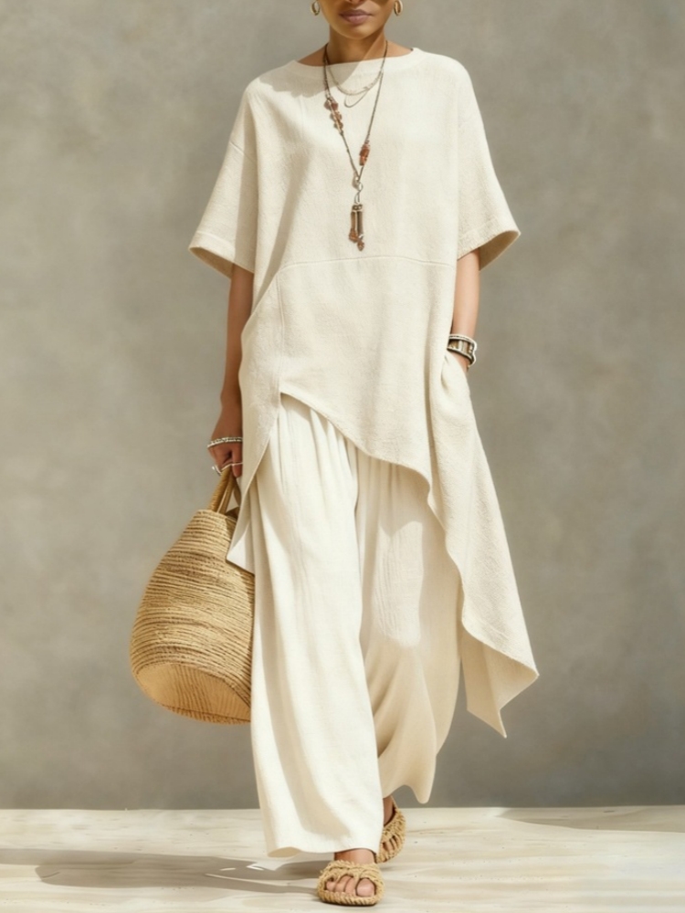 Women Cotton Linen Pant Sets 2 - Linen Pant Wide recension och pris