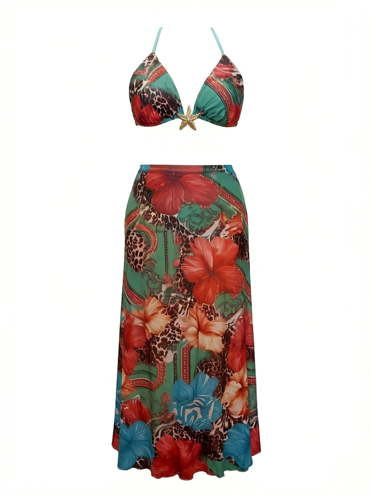 Women Plus Size Summer Boho Fl - Maxi Dress Halter recension och pris
