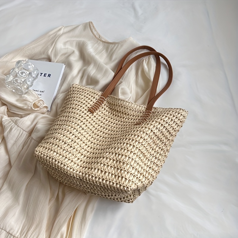 Fashionable and Versatile Wome - Crochet Bag Raffia recension och pris