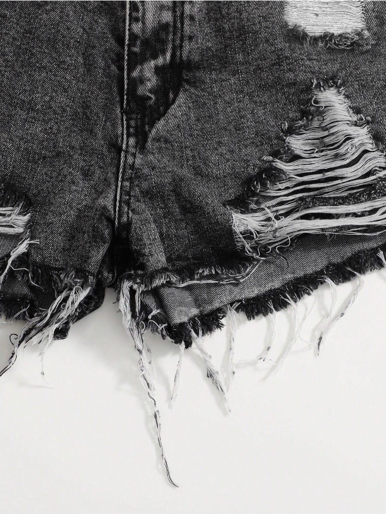 2026 New Vintage Washed Denim  - Shorts Denim Frayed recension och pris