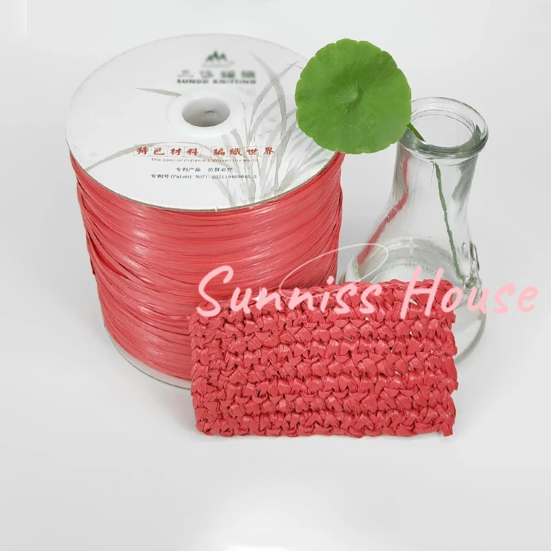 600M Matte Raffia Yarn，330g Ar - Crochet Bag Raffia recension och pris