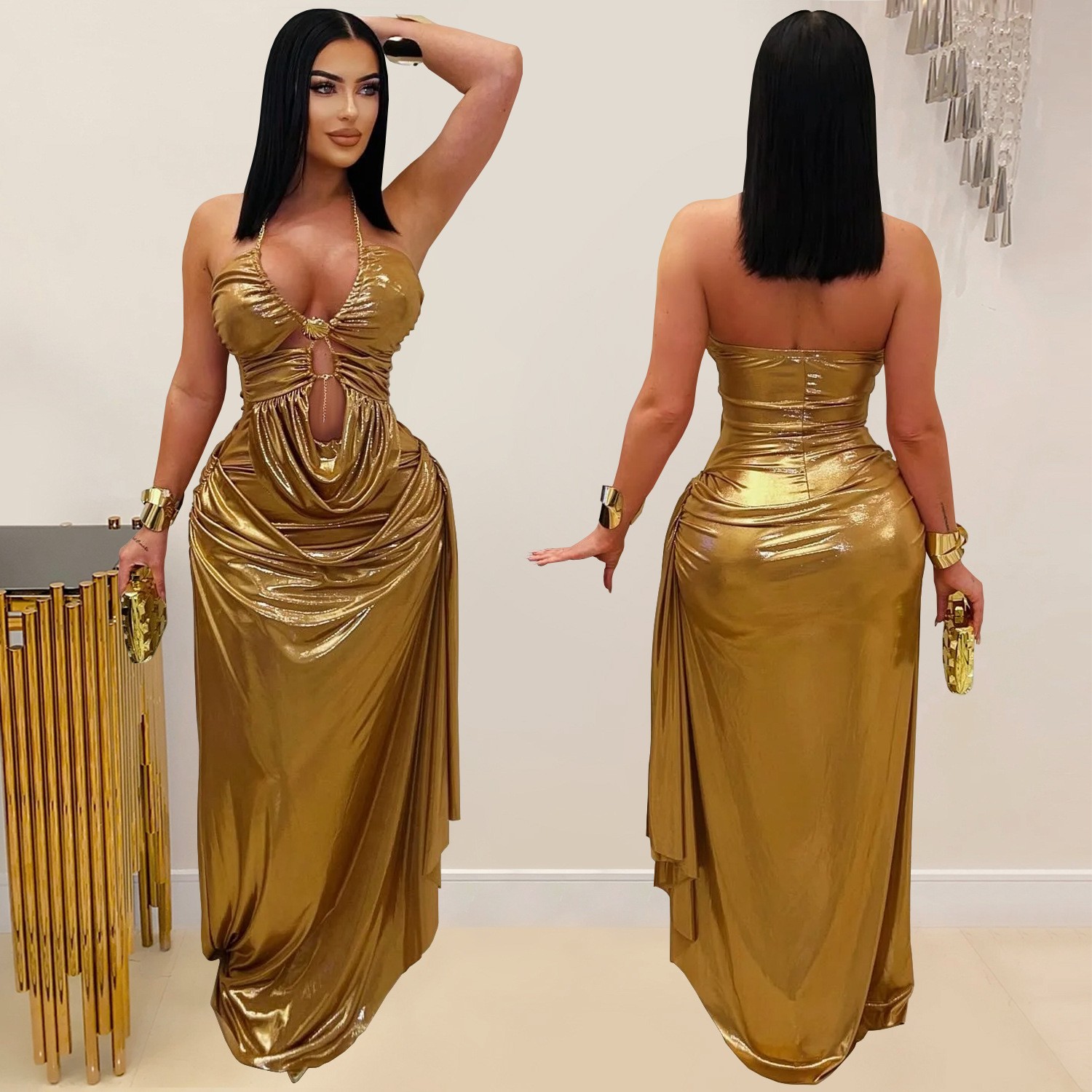 Prom Dress Evening Wedding Gue - Maxi Dress Halter recension och pris