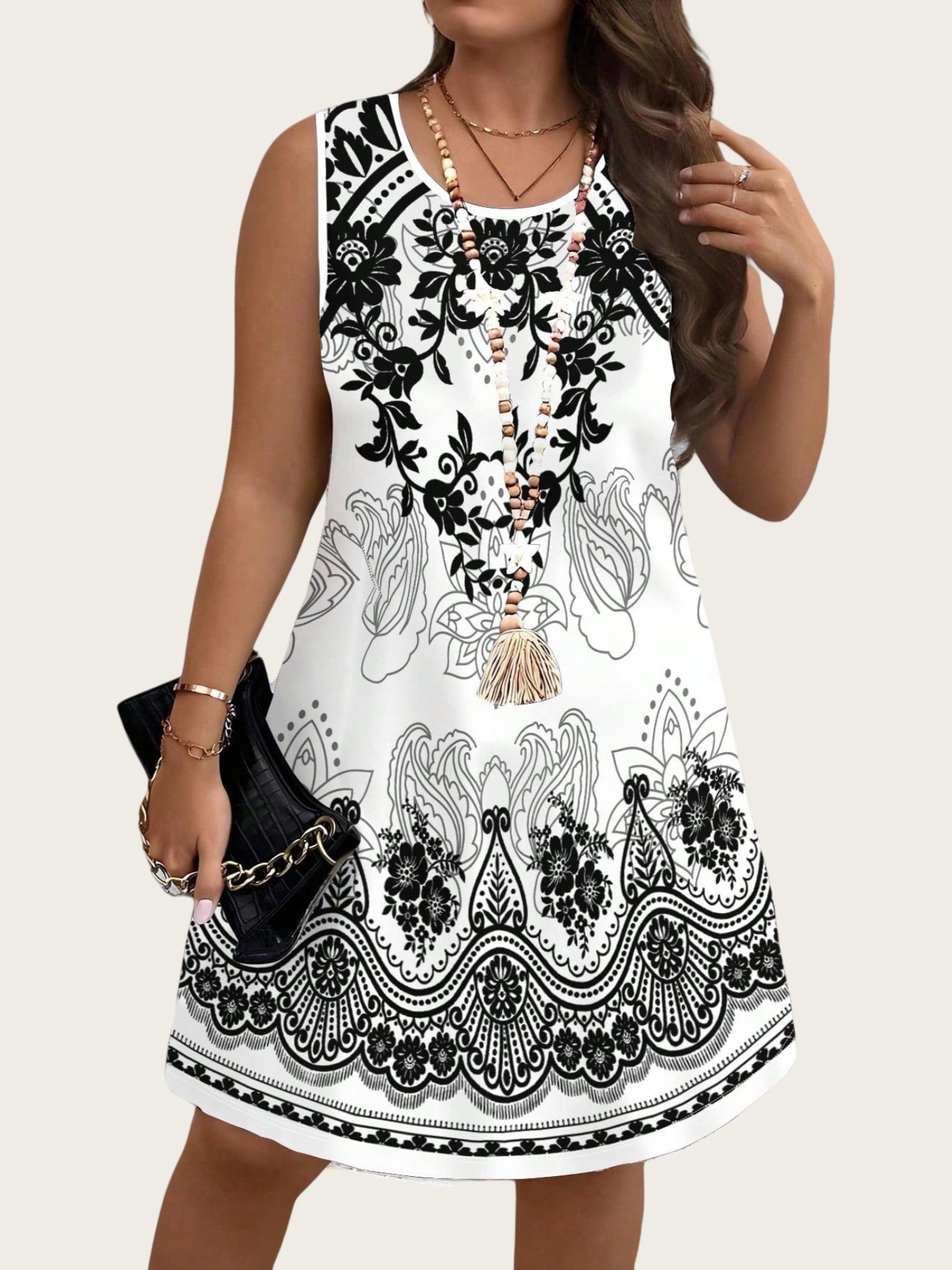 Ethnic Style Vintage Dresses 2 - Romper Floral Print recension och pris