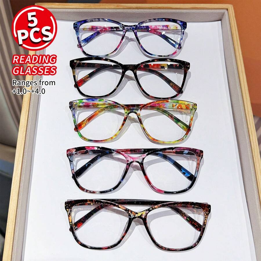 5 Pairs Women Fashion Reading  - Sunglasses Cat Eye recension och pris