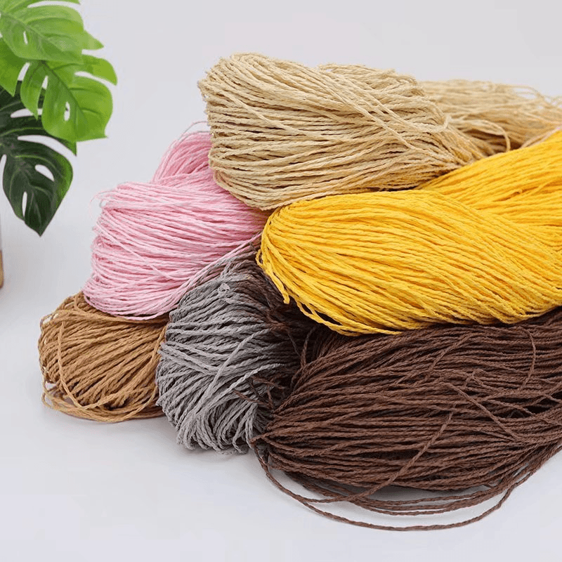 200g 2ply Cotton Raffia Yarn f - Crochet Bag Raffia recension och pris
