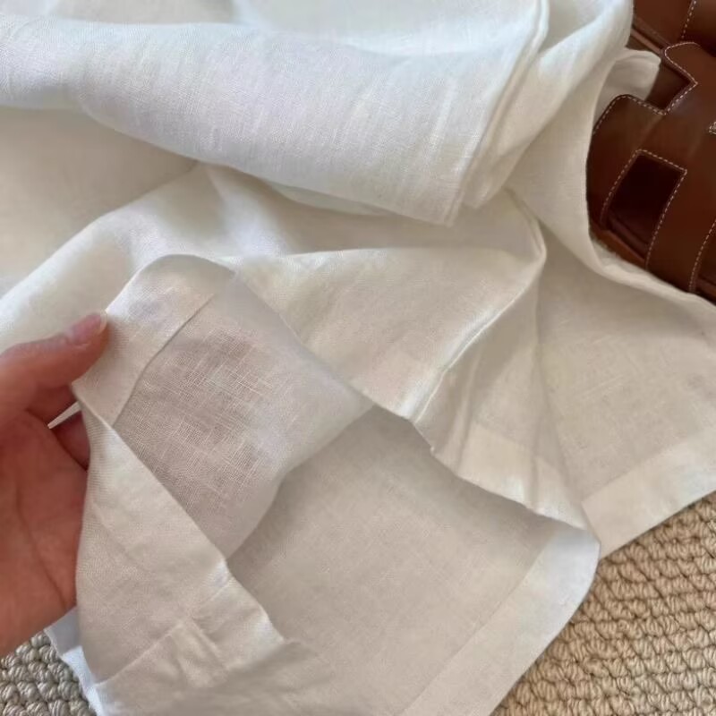 Korean White Cotton Linen Wide - Linen Pant Wide recension och pris