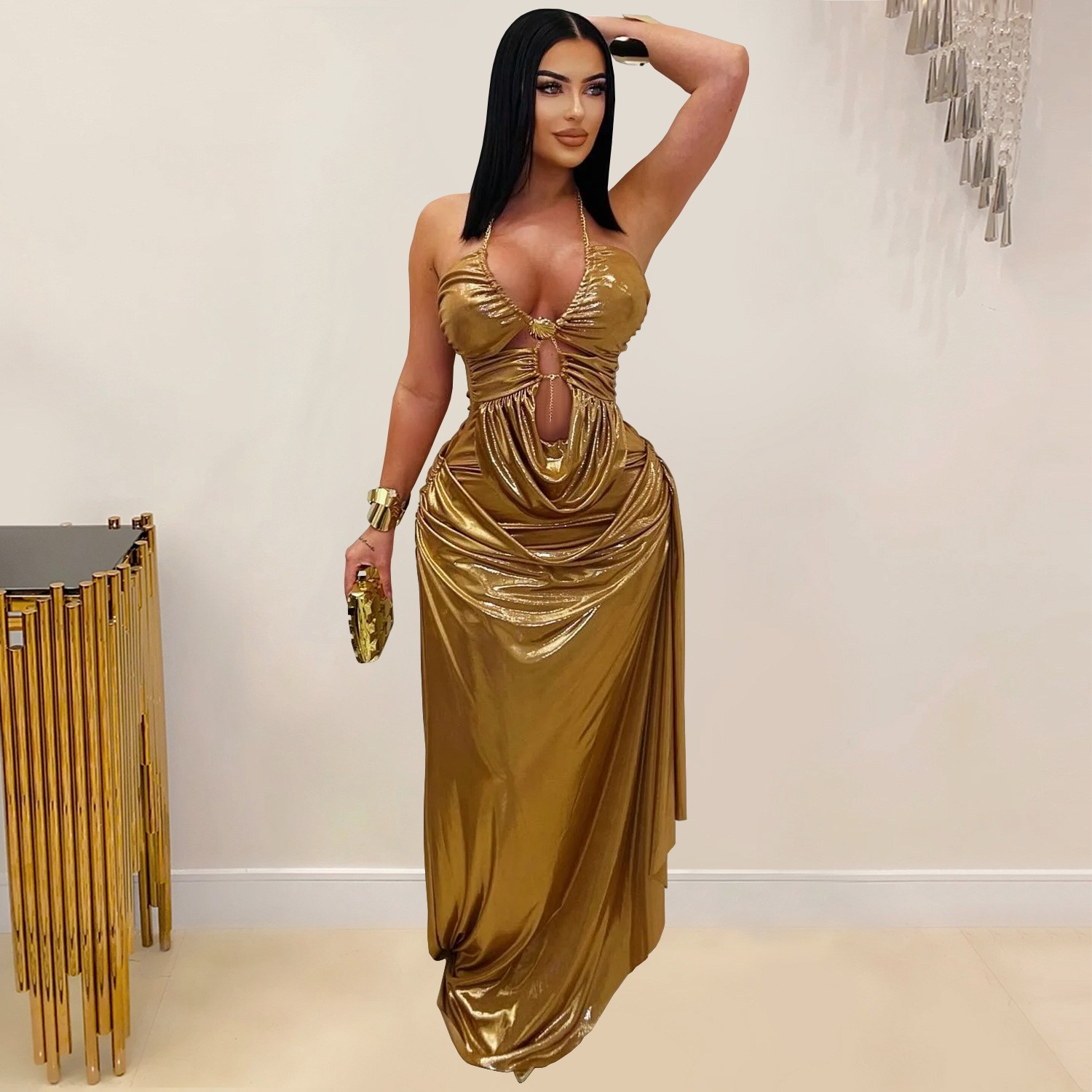 Wedding Guest Dress Evening Ha - Maxi Dress Halter recension och pris