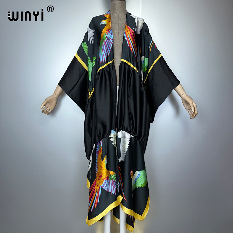 WINYI print boho kimono maxi b - Cover Up Kaftan recension och pris