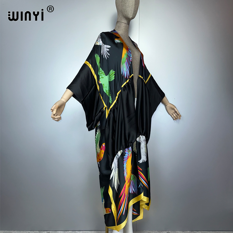 WINYI print boho kimono maxi b - Cover Up Kaftan recension och pris