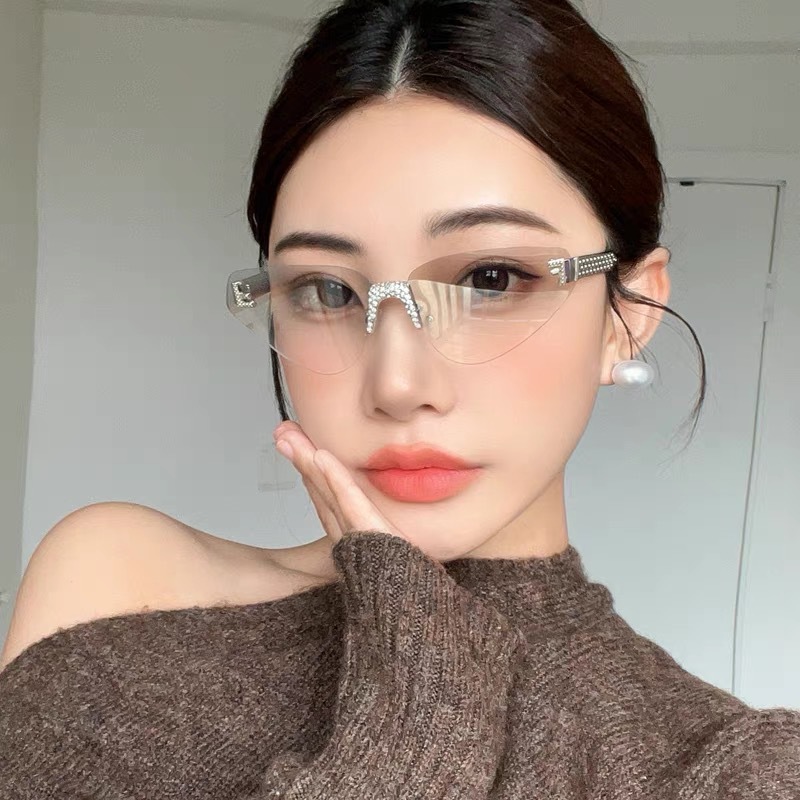 Women's Sexy Cat Eye Rimless R - Sunglasses Cat Eye recension och pris