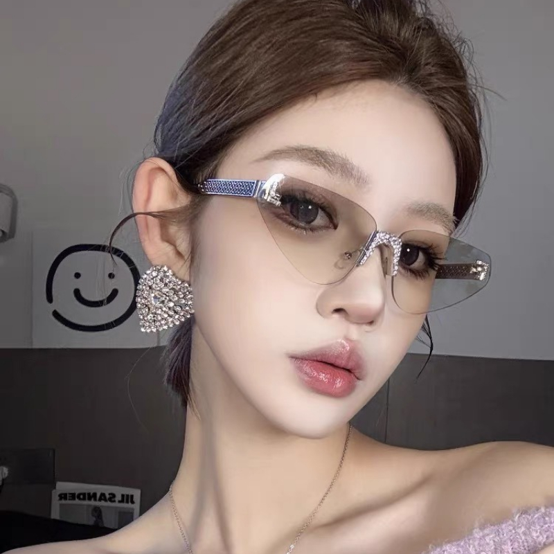 Women's Sexy Cat Eye Rimless R - Sunglasses Cat Eye recension och pris