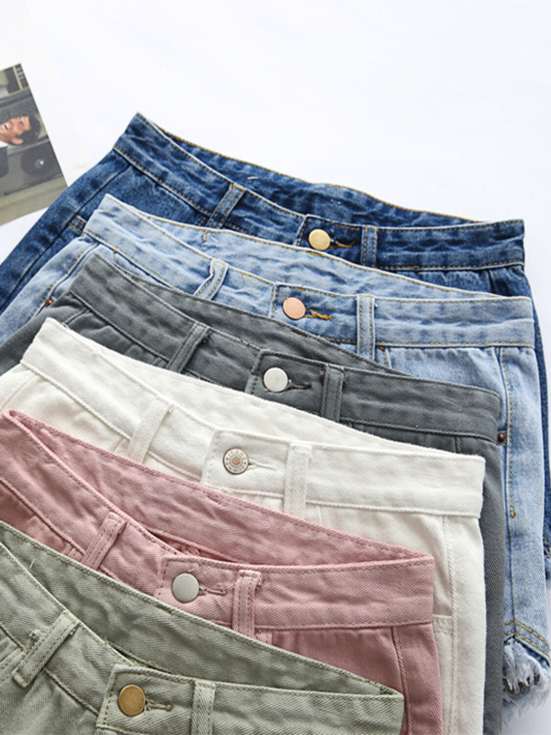Women's High Waist Denim Short - Shorts Denim Frayed recension och pris