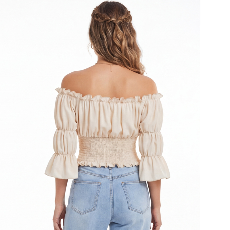 Renaissance Blouse Women Top w - Blouse Off Shoulder recension och pris