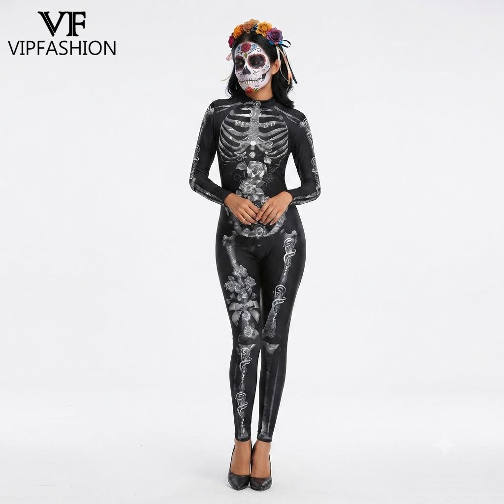 VIP FASHION Women Halloween Da - Romper Floral Print recension och pris