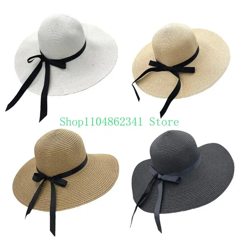 652F Elegant Floppy Straw Hat  - Hat Floppy Wide recension och pris