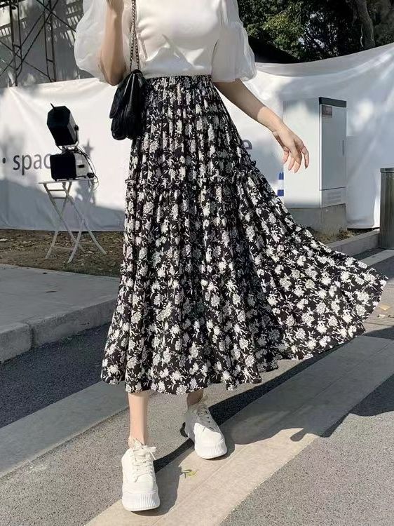 Floral Print A-Line Midi Skirt - Midi Skirt Floral recension och pris